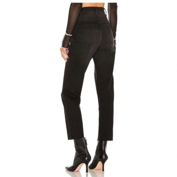 Free People We The Free | CRVY Georgine Mom Jean Obsidian Black Sz 35 NWOT - Picture 3 of 10